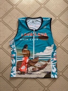 Canari Women’s Lava Lava Beach Club Cycling Jersey with mesh pockets, size XL